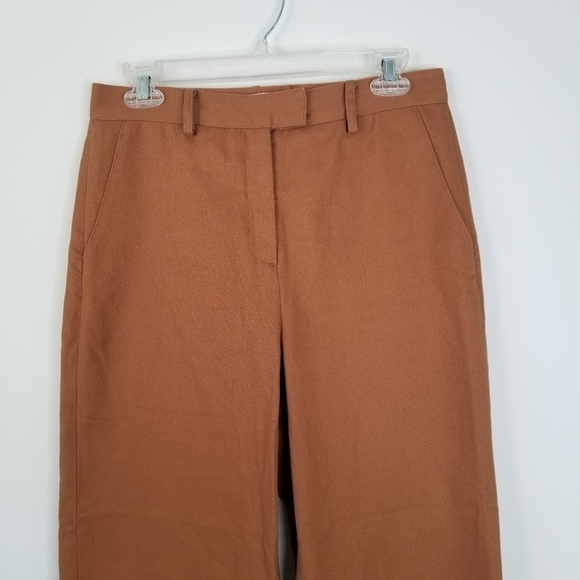 Christine Alcalay Piper Pant Cotton Twill Ankle Length Nutmeg Brown Size 6 - Picture 3 of 11